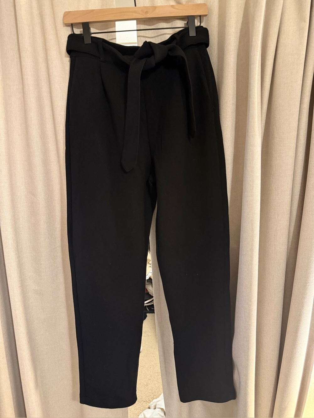 Leze the Label Pleated Black Tie Trousers M